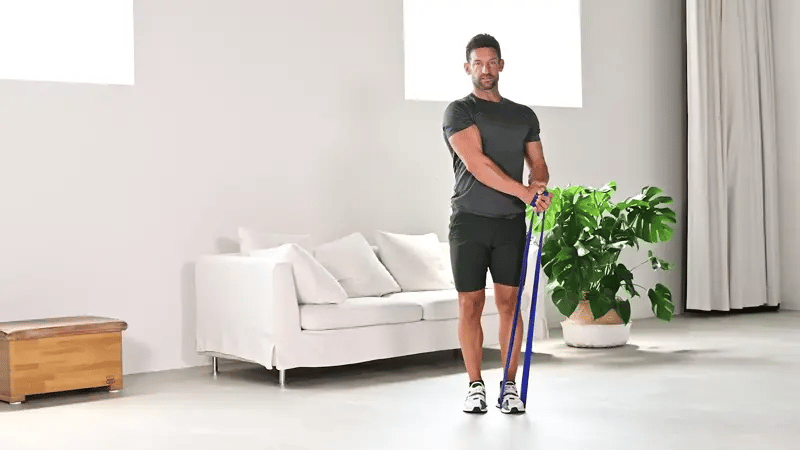 Übung Side Shift mit dem ARTZT vitality Fitnessband